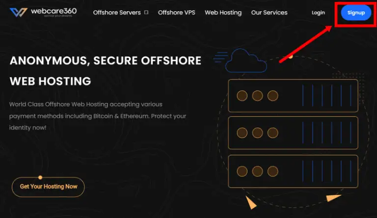 仮想通貨対応のオフショアウェブホスティングサービスのセキュリティと匿名性に焦点を当てた画像です。.