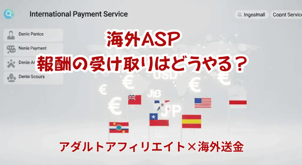 海外ASP報酬の受け取り方法—アダルトアフィリエイト×海外送金の詳細解説.