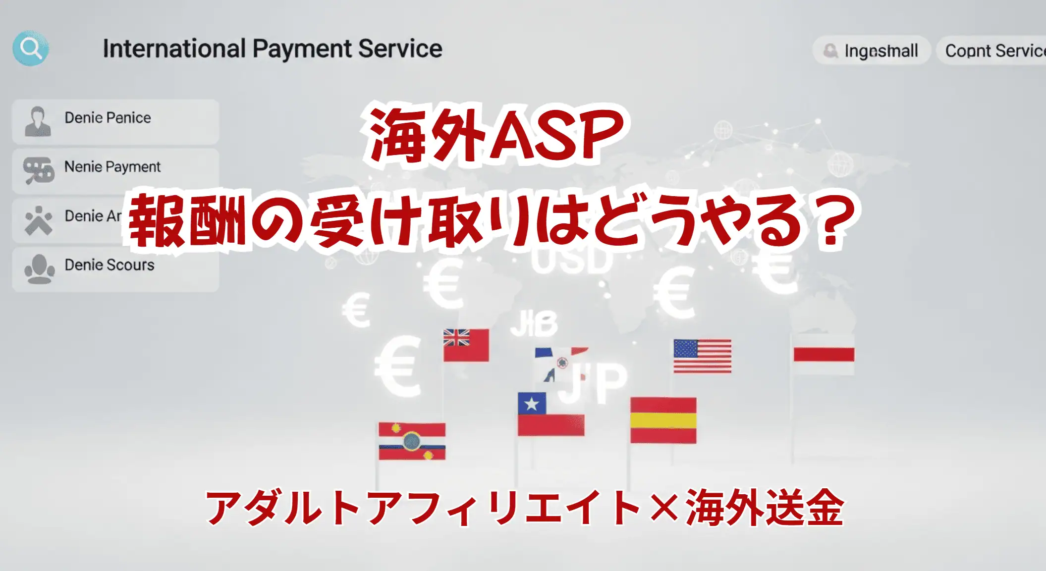 海外ASP報酬の受け取り方法—アダルトアフィリエイト×海外送金の詳細解説.