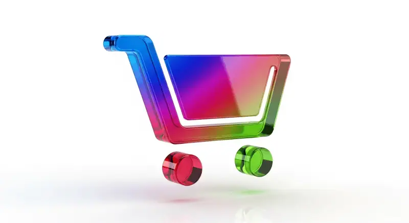 ショッピングカートのデジタル3Dイメージは、アフィリエイト、ネット販売、オンラインショッピングの促進に最適。.