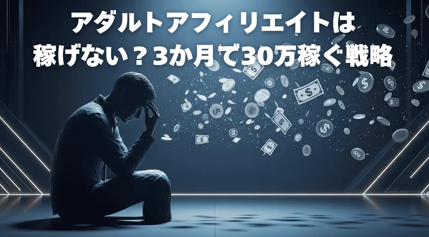 アダルトアフィリエイトの稼ぎ方を解説。3ヶ月で30万円稼ぐための戦略とコツを紹介。初心者でも成功できる具体的な方法を詳しく掲載。.