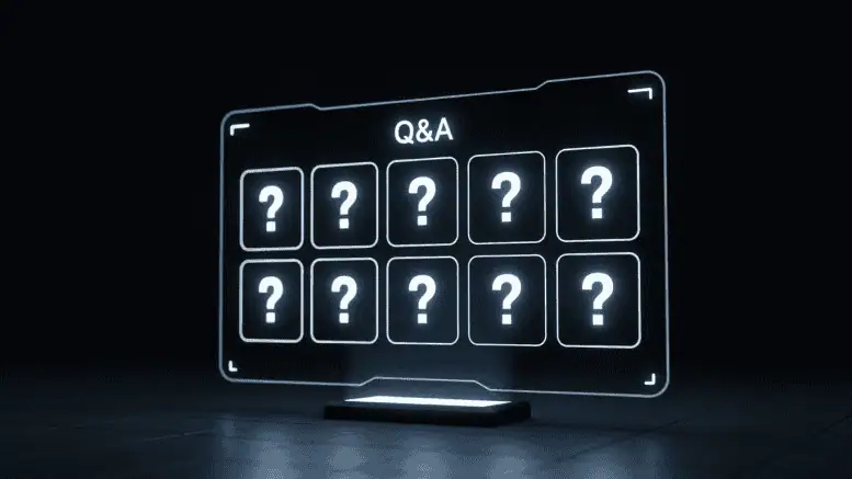 アダルトアフィリエイトや収入アップに役立つ情報を探るQ&Aゾーンの未来的なデジタルインターフェース.