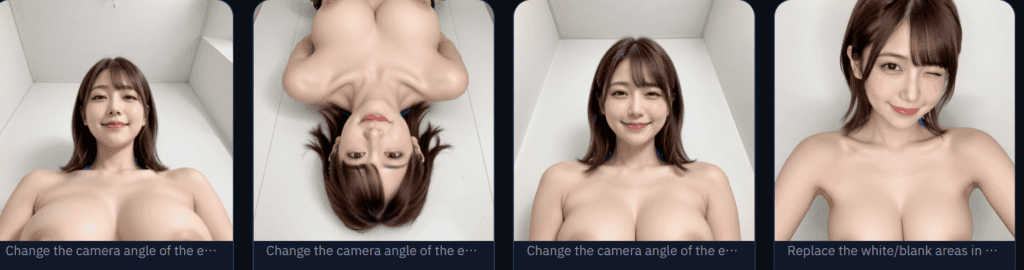 アダルト画像編集ツールを使用した女性モデルの写真です。自然な表情と美しい肌が特徴で、画像生成と編集に関心のある方に最適なビジュアルです。.