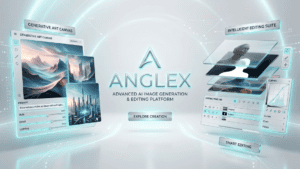 ANGLEXの画像生成・編集ツールの紹介画像。高度なAI技術を活用したアダルト画像の作成と編集が可能なプラットフォームを示しています。.