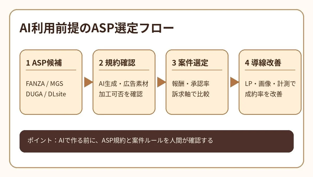 AI利用前提のASP選定フロー