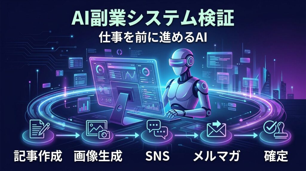 AI副業システム検証 作業を前に進めるAI